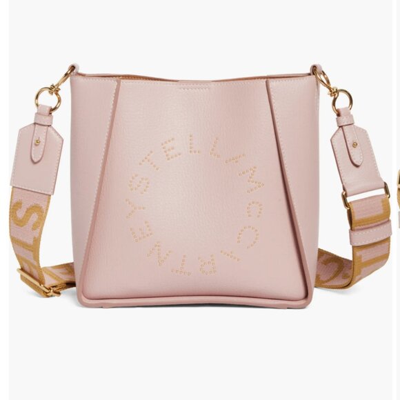 Stella McCartney Crossbody Bag PALE MAUVE W studded circular SM Logo - Picture 1 of 14